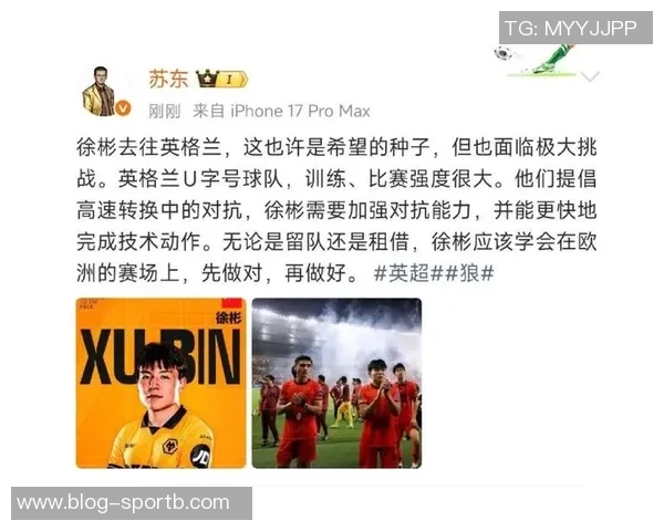 苏东对徐彬留洋的看法:希望的种子与巨大的挑战并存,先做好再追求完美 苏东对徐彬留洋的看法:希望的种子与巨大的挑战并存,先做好再追求完美